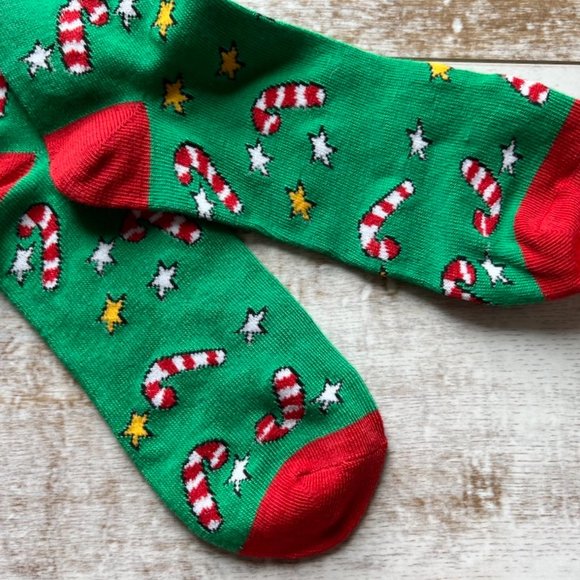 Season's Greetings Candy Cane Socks - Picture 5 of 6